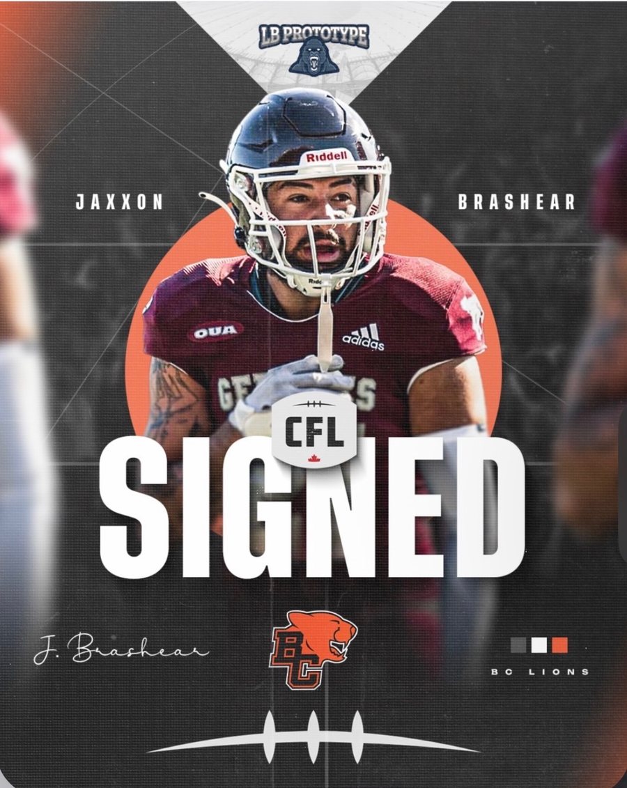 Jaxxon Brashear — CFL Signed, BC Lions