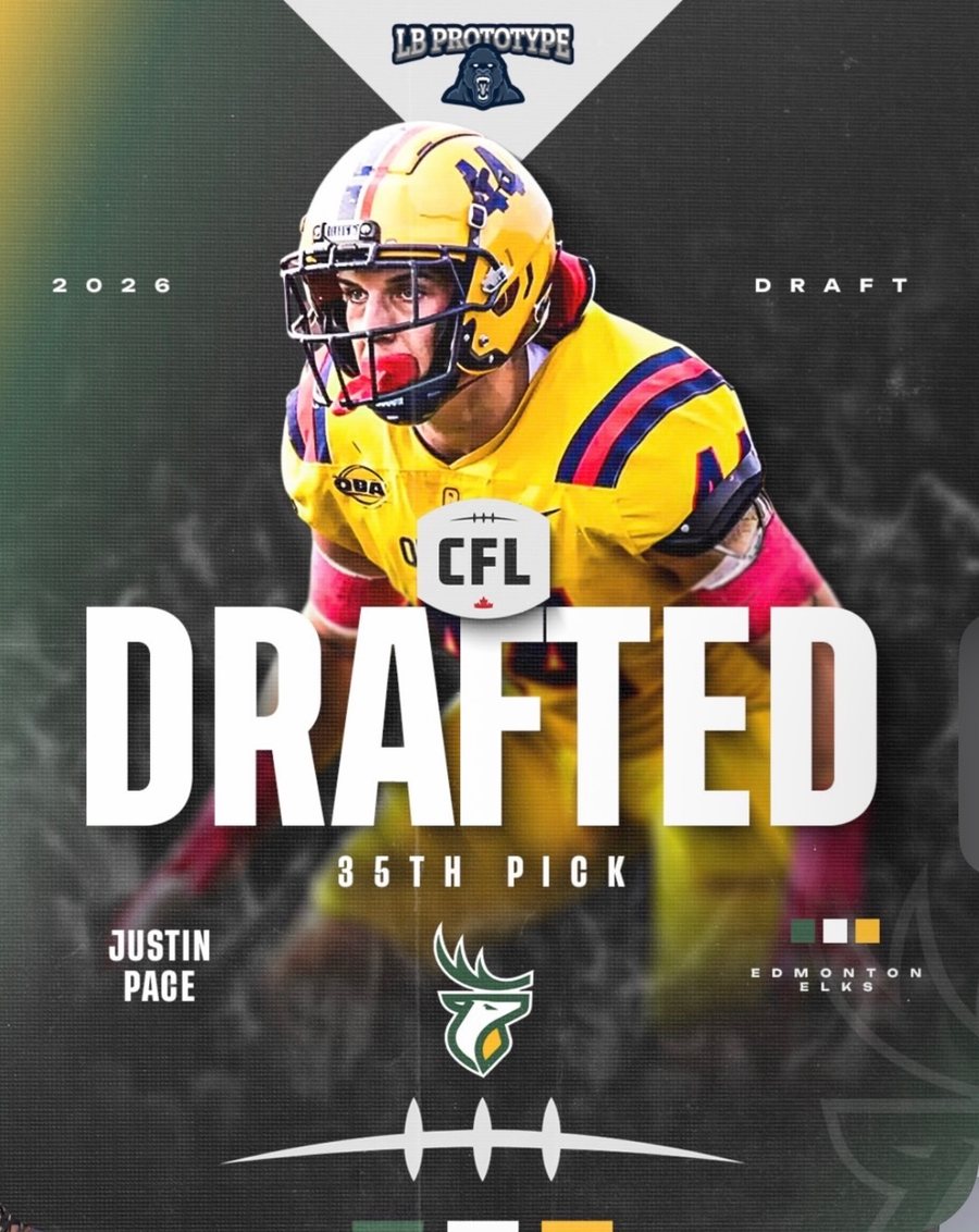 Justin Pace — CFL Drafted, Edmonton Elks